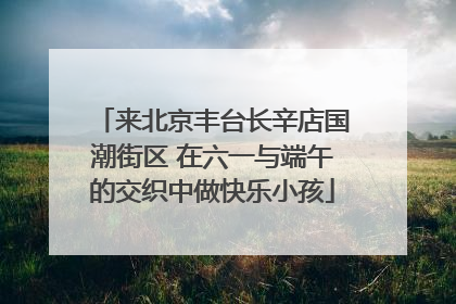 来北京丰台长辛店国潮街区 在六一与端午的交织中做快乐小孩
